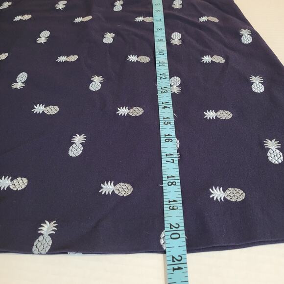 Margaret M Women's Pull On Skirt Stretch Navy  Pineapple Embroidered Size Small - Picture 8 of 8